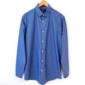 Banana Republic Mens Camden Fit Supima Cotton Shirt Blue Long Sleeve Button Up L
